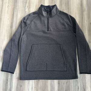NWOT Bass Outdoor Men’s Jacket Sweatshirt Fleece Gray Gorpcore  1/4 Zip Up XL